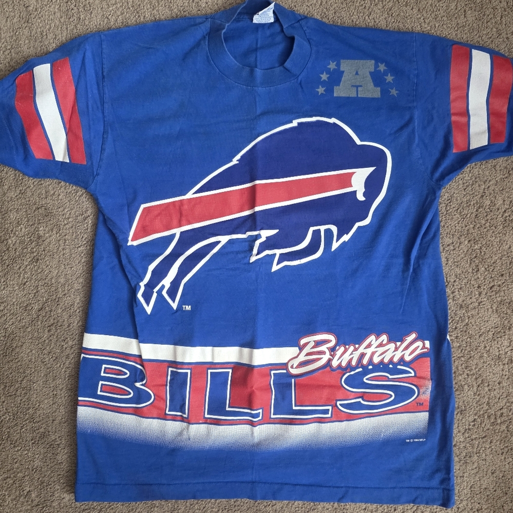 NFL Blue and Red Buffalo Bills Short Sleeve Tee
